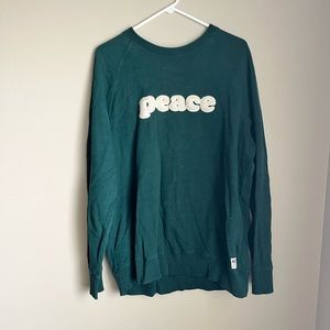 Roots Forest Green Peace Crewneck Sweatshirt